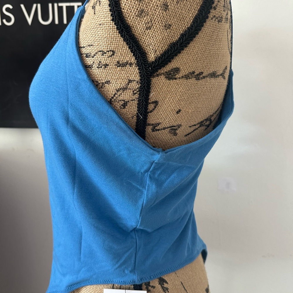 🆕Nike Sportswear Chill Knit Blue Cami Bodysuit - Picture 9 of 13